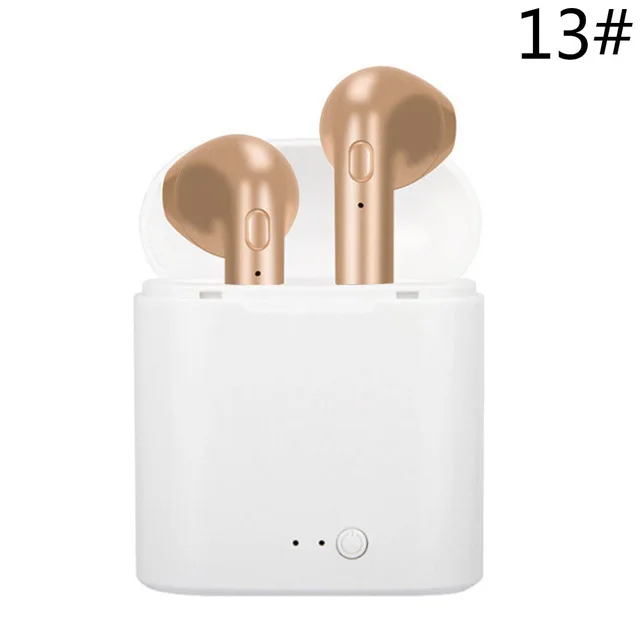 2 gold with box I7s TWS Bluetooth наушники стерео вкладыши беспроводные наушники Bluetooth наушники-вкладыши для всех смартфонов совместимы - Цвет: 2 gold with box