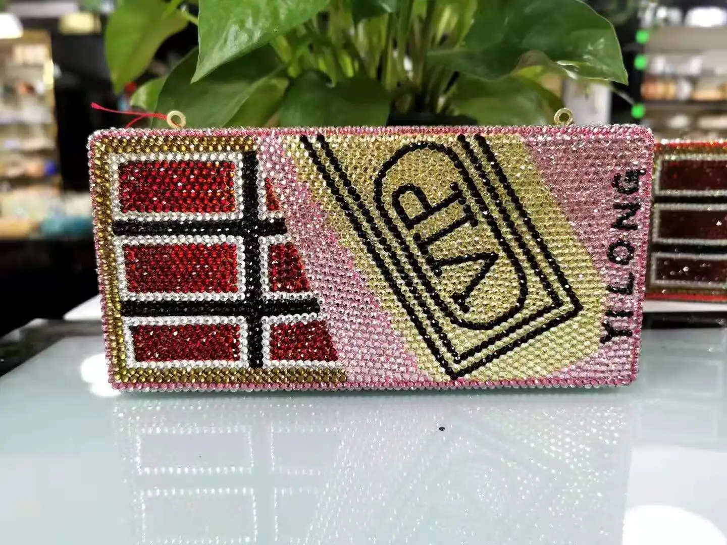 

Lady 2021 New Style Colorful Crystal Diamond Evening Bag For Party Prom Wedding Plain Rhinestone Clutches Bags Clutch Purse Gift