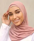 Повязка на голову женская однотонная, шифоновый головной платок в мусульманском стиле, мягкая однотонная повязка на голову