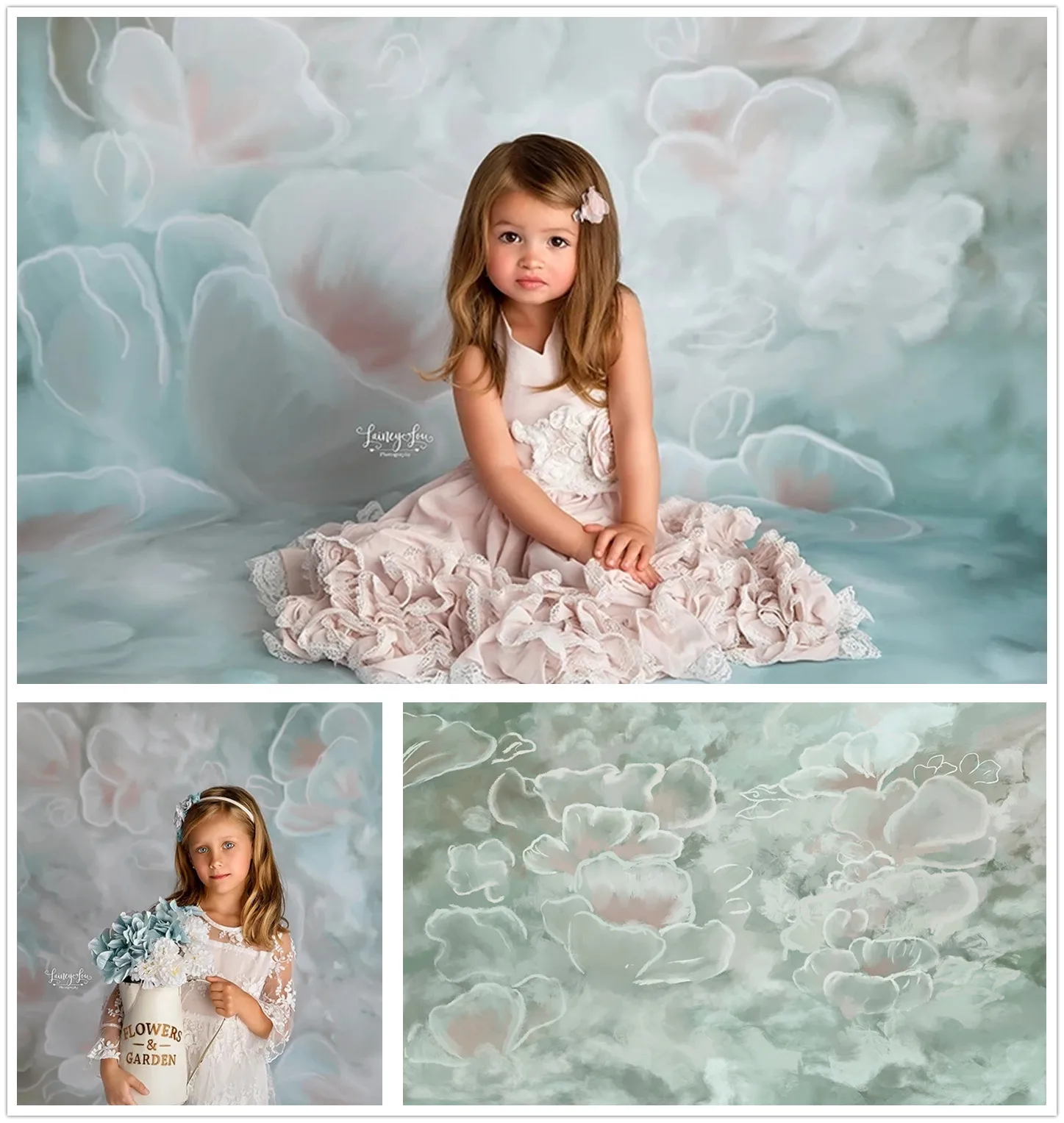 

Photography Backdrop Grunge Painted Florals Newborns Baby Photo Background 1st Birthday Studio Pregnancy Maternityshoot Props