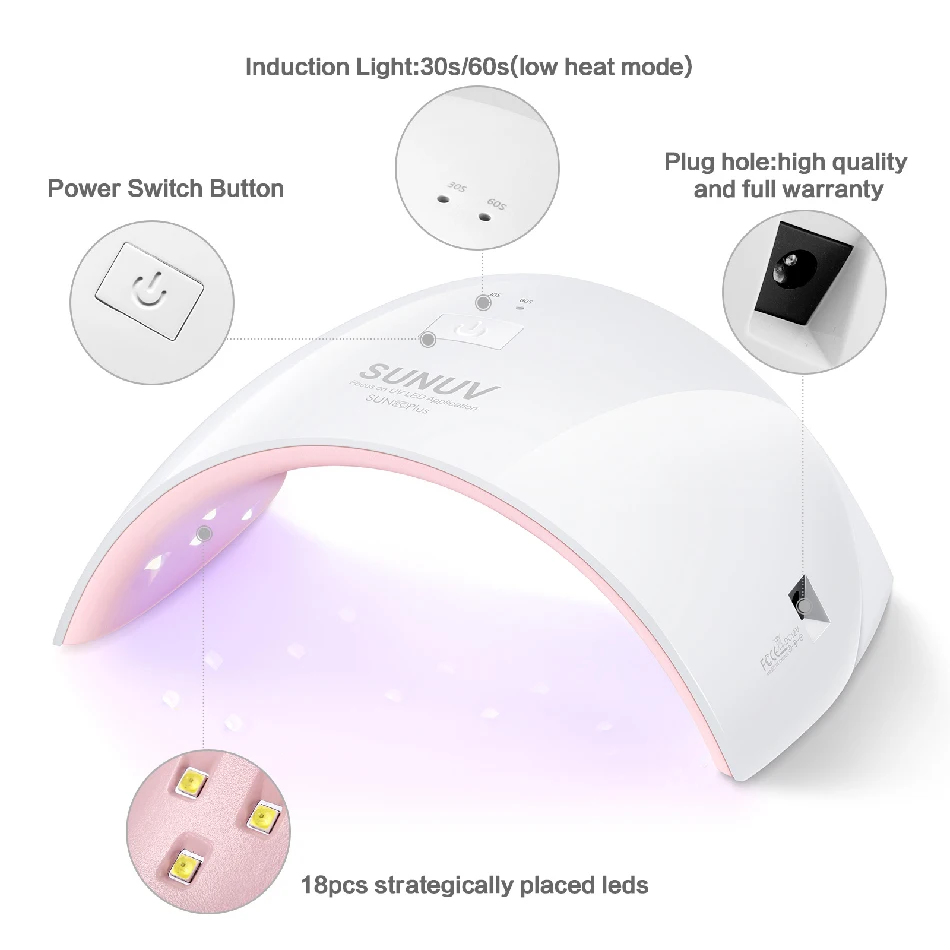 SUN9c Плюс 36 Вт UV LED Лампы Ногтей Гелем светодиодная лампа Отверждения геля Свет