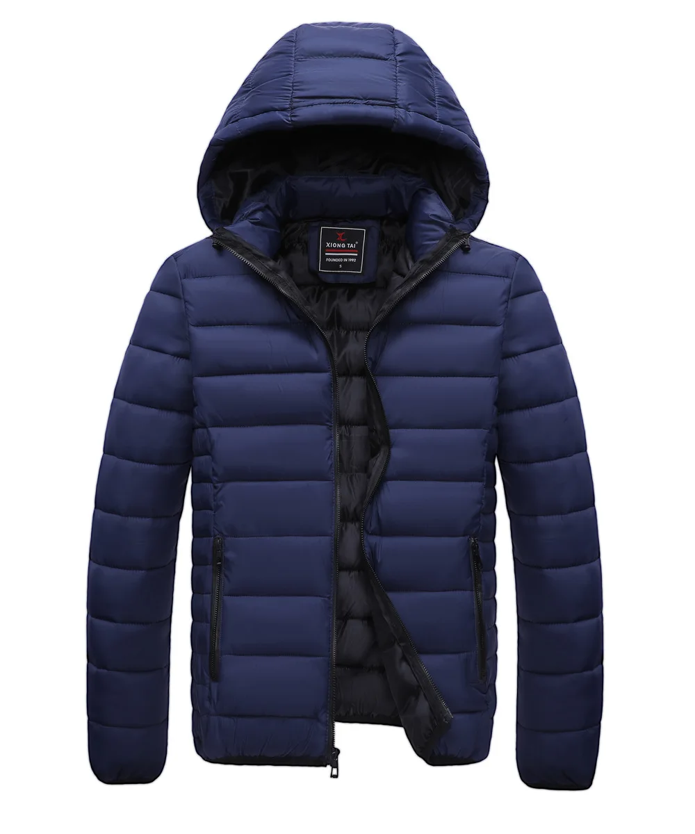 

Winter Jacket Men Casual Jackets Hooded Solid Color Coat For Man Streetwear Thicken And Warm Clothes Hood Outdoor