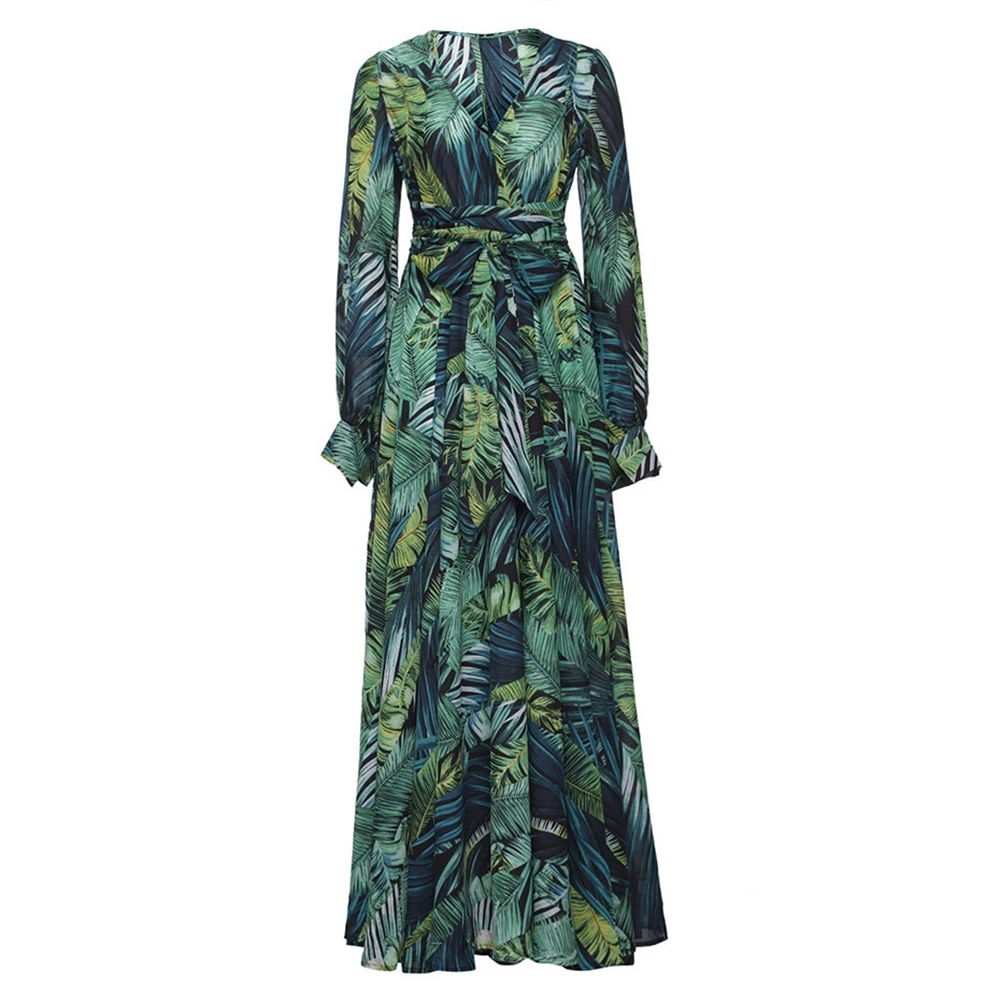 

Maxi Dress 2021 Spring Summer Lantern Sleeve Long Boho Dresses For Women Casual Plus Size A Line Sukienki Damskie Loose Fashion