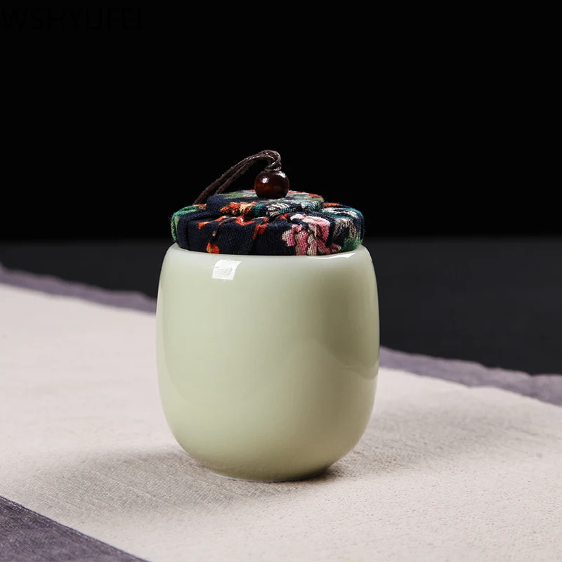 Новый Longquan Celadon чайная банка с крышкой Переносной Контейнер для хранения