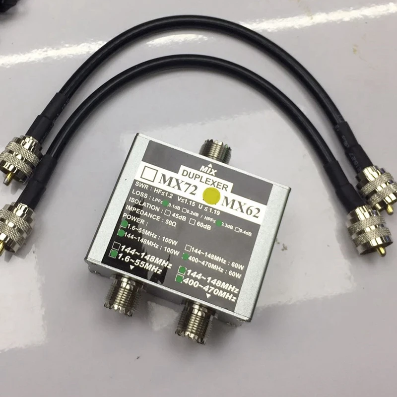 Hot MX62 HAM Antenna Combiner Different Frequency (HF / VHF UHF) Linear Transit Station Duplexer |