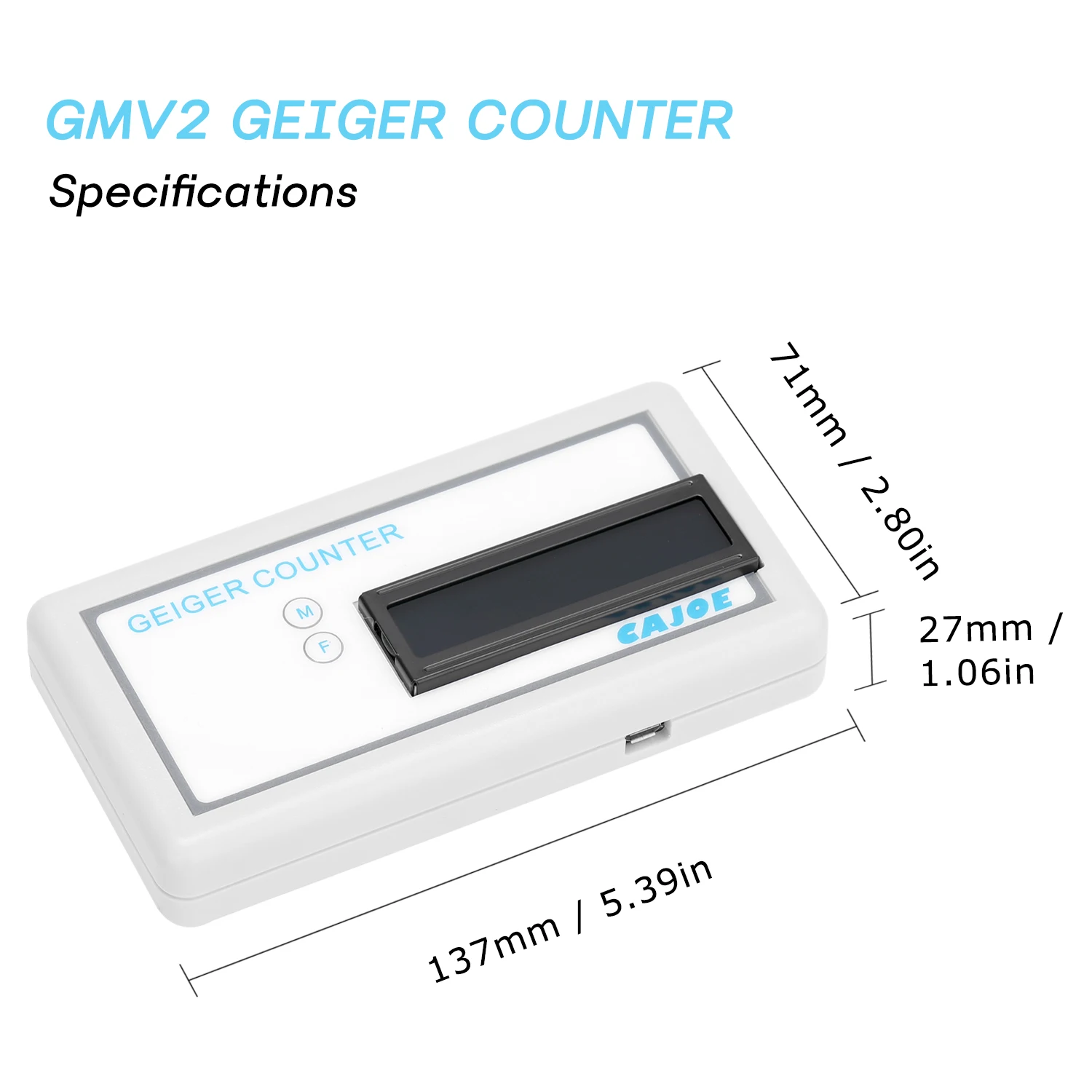 Счетчик Гейгера GMV2 с портативной ручкой дозиметр для измерения радиации