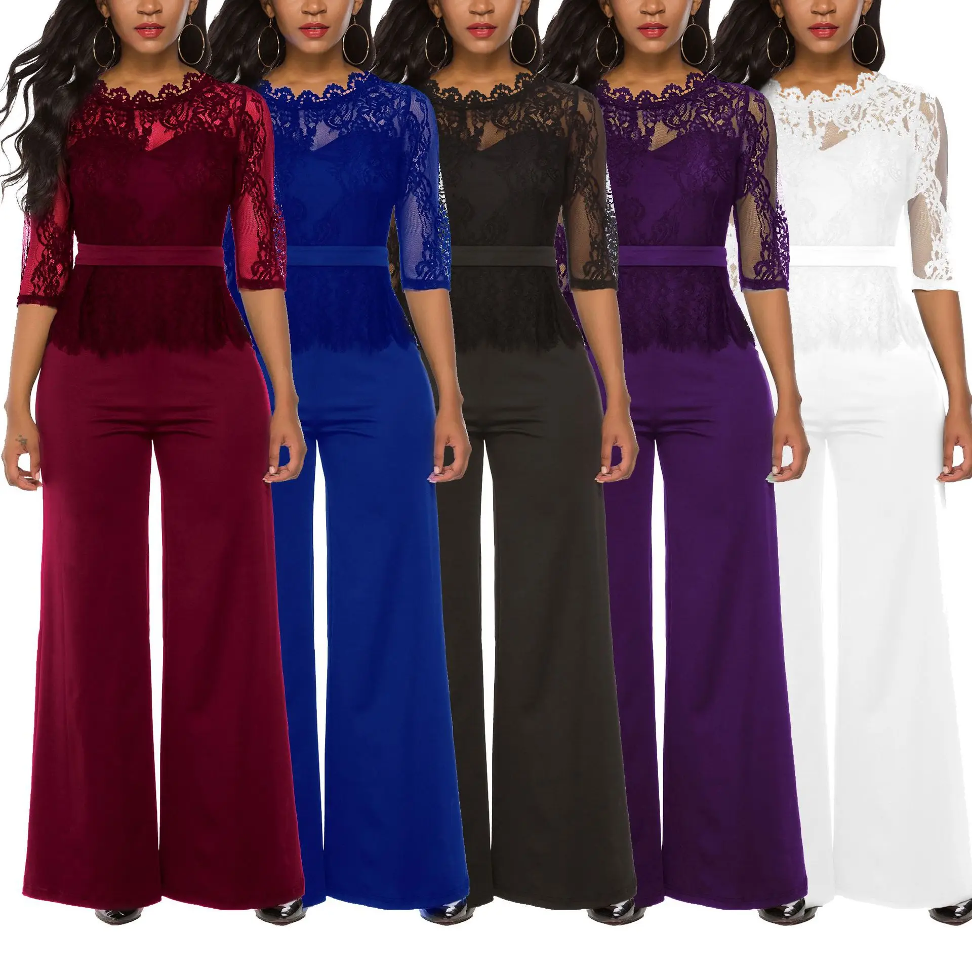 Одноцветный пуловер с коротким рукавом и О образным вырезом Осенний сексуальный