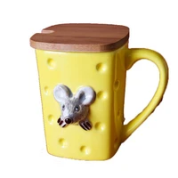 the mouse with cheese design ceramics mugs coffee mug milk tea office cups drinkware the best birthday gift with gift box