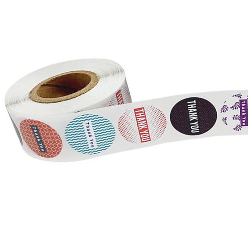 

500 pcs/roll dank u handgemaakte stickers seal labels custom sticker scrapbooking voor gift decoratie briefpapier sticker