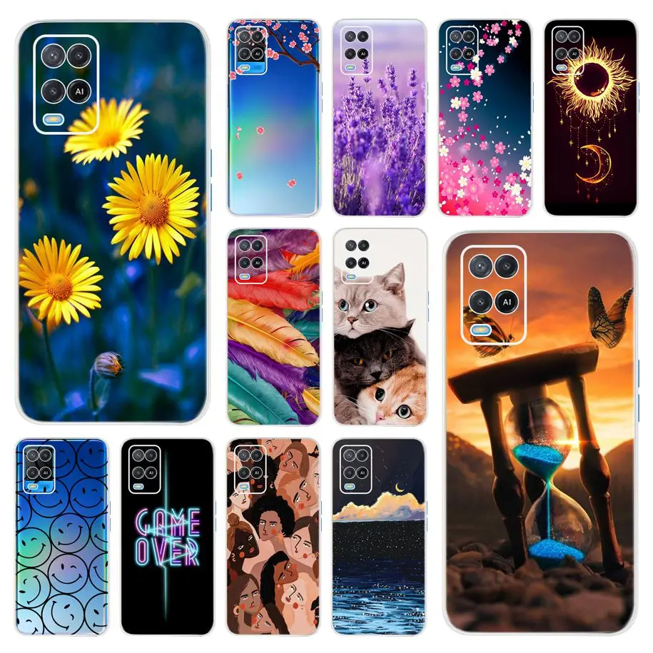 Для OPPO A54 2021 чехол новый модный узорчатый силиконовый чехол для телефона OPPO A54 A 54 4G 5G CPH2239 CPH2195 Чехлы мягкий бампер из ТПУ