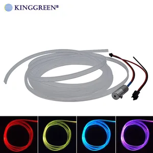 2mX Прозрачная Юбка бокового свечения пластиковый PMMA Оптическое волокно кабель + 2 Вт двигателя драйвер светодиодный осветитель DC12V RGBYPW Бесплатная доставка