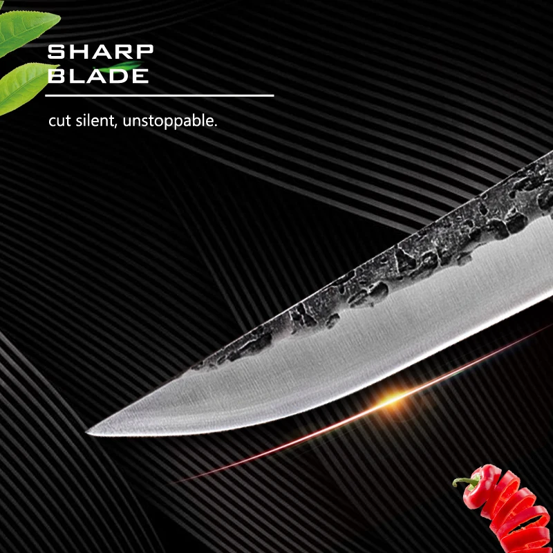 

3pcs Super Sharp Knives Set Cleaver Slicing Utility Knife Meat Cleaver Boning Set Cutlery Knife Set Peeler Knife Sharpener