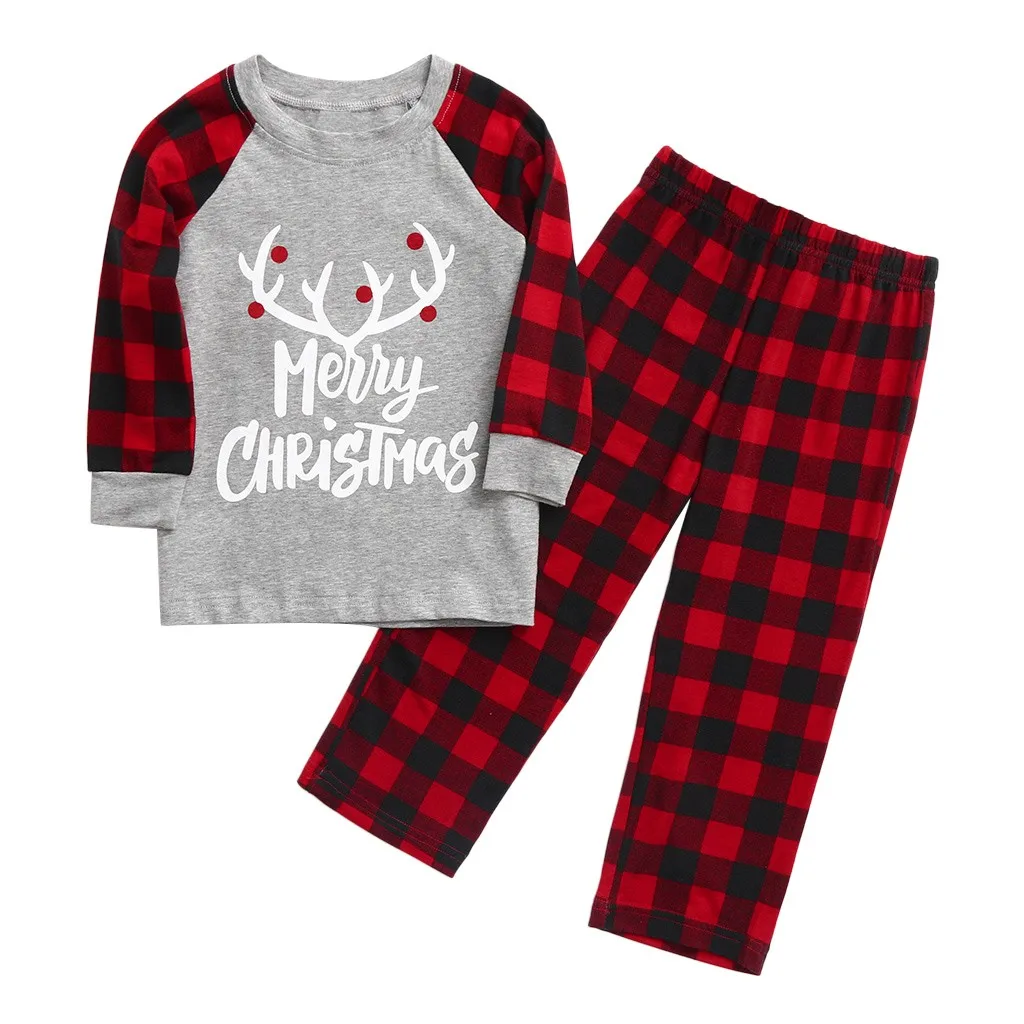 Семейный пижамный комплект с рождественским оленем семейный образ пижамы для