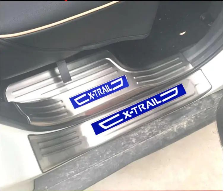 Накладка на дверной порог из нержавеющей стали для- Nissan X-Trail X Trail XTrail T32 приветствуется отделка педалей аксессуары для стайлинга автомобилей