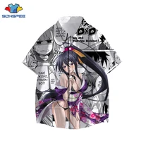 two dimensional anime girl rias gremory himejima akeno shirt 3d print sexy loli shirt casual hawaiian shirts hentai otaku gifts