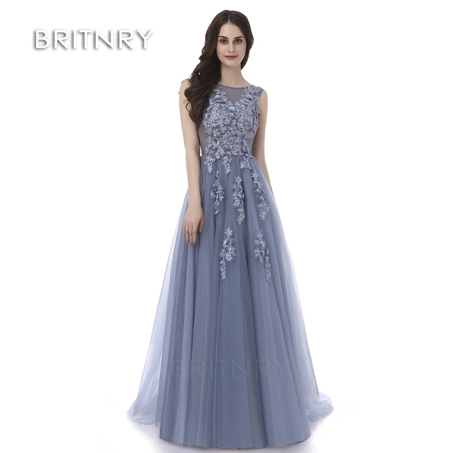 

Роскошное вечернее платье BRITNRY 2020 из тюля с бусинами и кристаллами, сексуальное ТРАПЕЦИЕВИДНОЕ блестящее женское платье