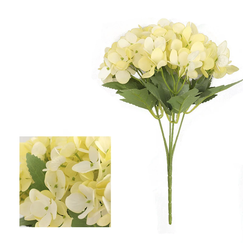 Свадебное дорожное оформление искусственный цветок 5 головок Гортензия