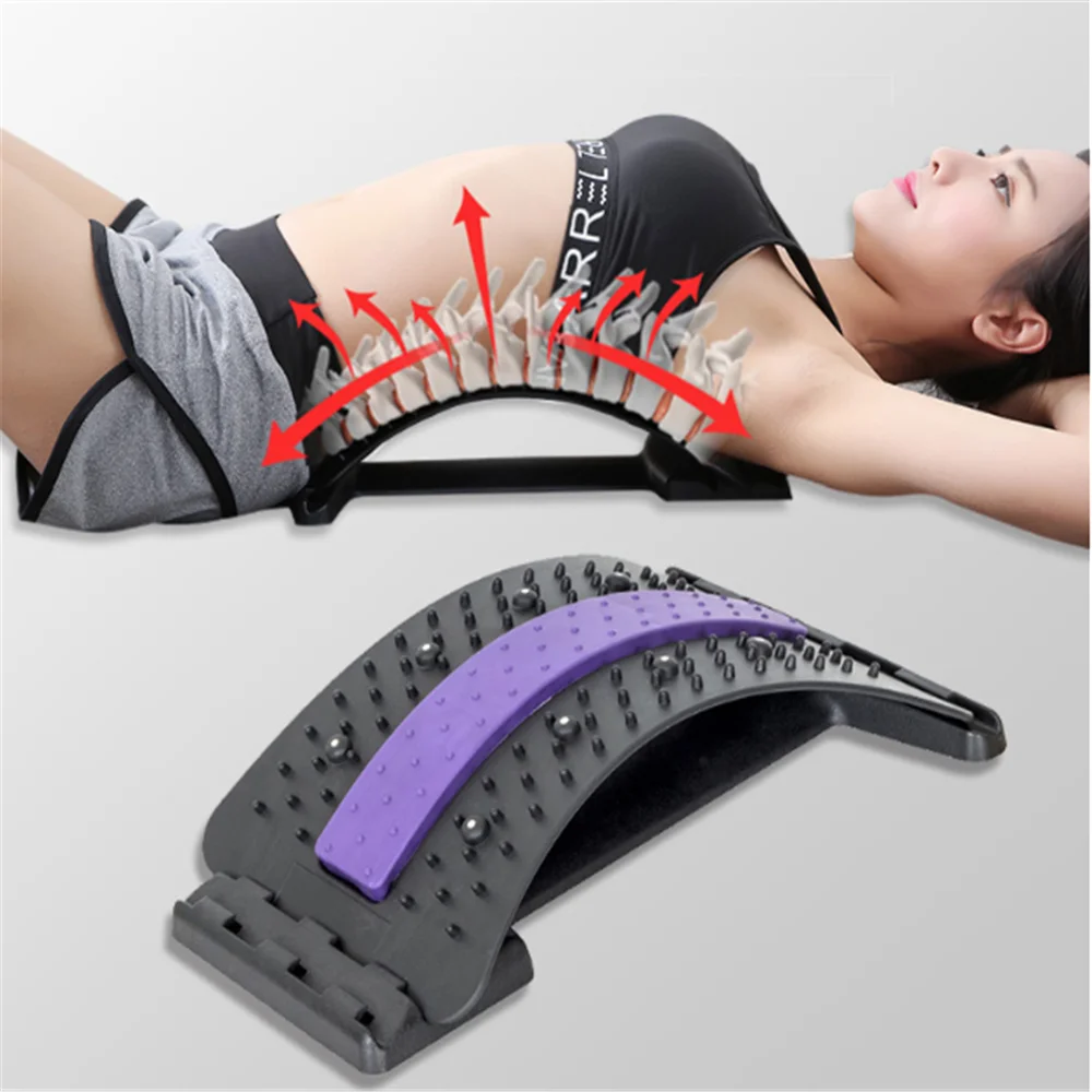 

Back Massager Stretcher Equipment Massageador Magic Support Stretch Fitness Relaxation Spine Pain Lumbar Relief Back Stretcher