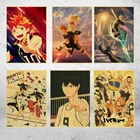 Haikyuu! ВИНТАЖНЫЙ ПЛАКАТ Аниме Манга HD Печать настенный плакат крафт настенная бумага для домашнего декора настенные плакаты купить 3 получить 4
