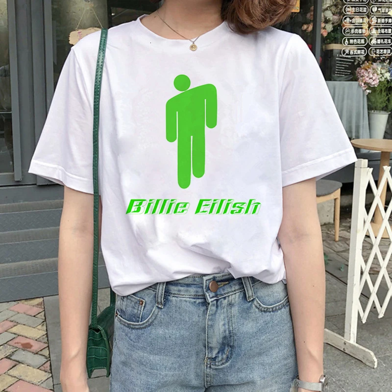 4009 Billie Eilish Harajuku графическая модная футболка для женщин 90s хип-хоп Ullzang футболка Bad Guy забавная футболка buy Friend Топ Футболка женская - Цвет: 4009