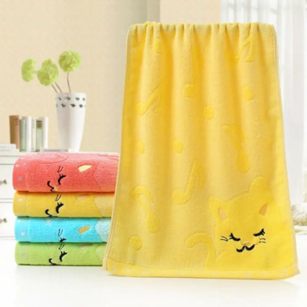 1pcs Children Cute Towel Cotton Bamboo Fiber Lovely Washcloth Bath Infant Feeding Cloth Supplies Soft Baby Ba L7V1 | Мать и ребенок