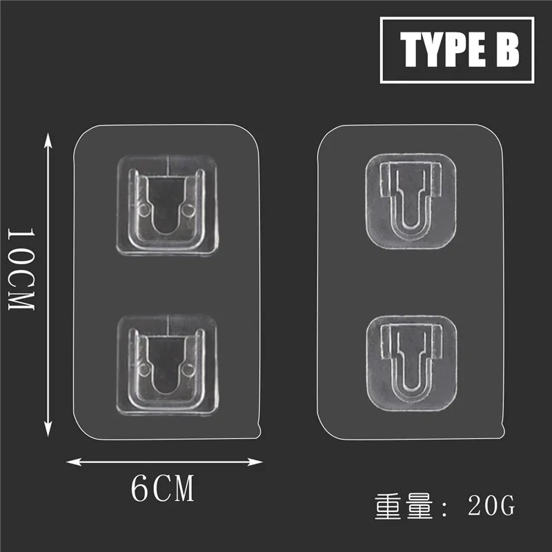 

Perforated Free Wall-mounted Socket Holder Router Holder Socket Storage Transparent Self-adhesive Cable Storage Organizer
