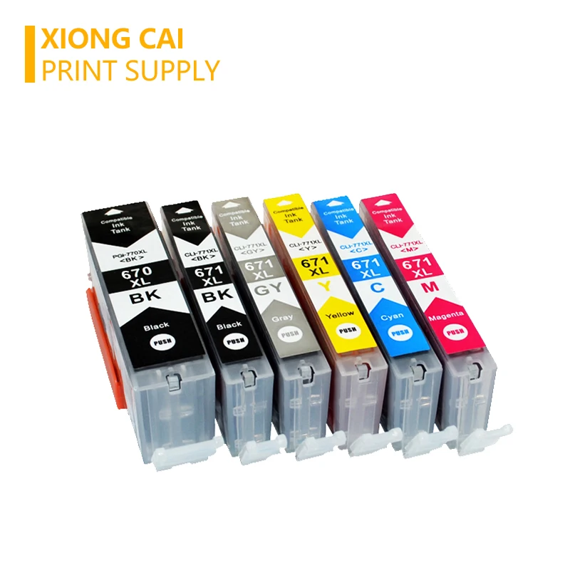 PGI670 CLI671 совместимый чернильный картридж для canon PIXMA MG7760 MG7765 MG7766 струйный принтер