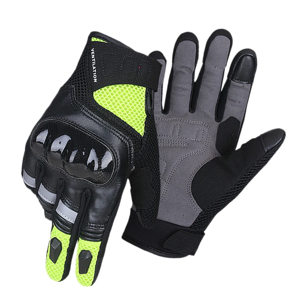 MC62 Green SCOYCO мотоциклетные перчатки летние дышащие Guantes Moto перчатки из углеродного волокна для мотокросса сенсорные функции Guantes Moto перчатки для верховой езды - Цвет: MC62 Green