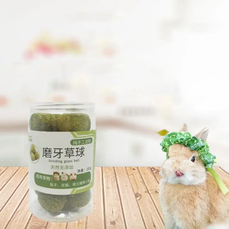 

Pet Grass Ball Hamster Chew Teeth Grinding Play Toys for Pig Rabbit Chinchilla Small Animals Supply K3NA