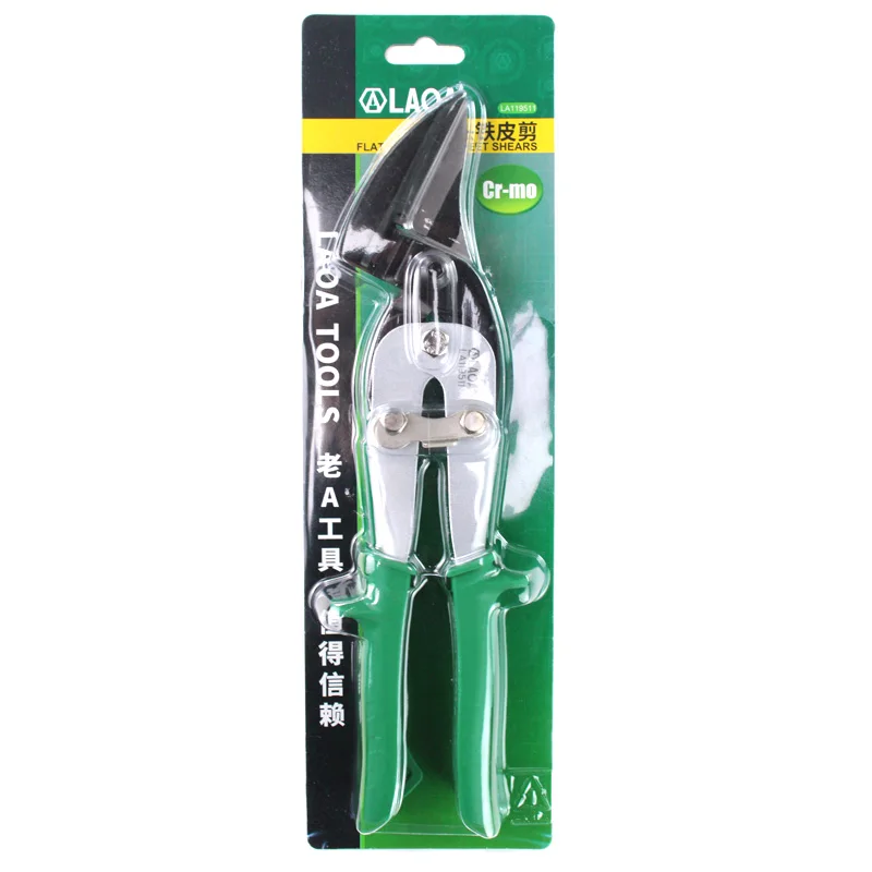

LAOA Cr-Mo Aviation Snip Professional Tin Cutting Shears HRC 58 Scissors for Iron Sheet