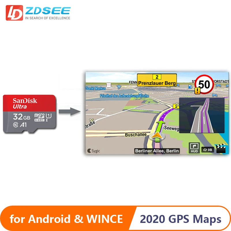 Автомобильная GPS карта micro SD 32 ГБ для Sygic Карта Andriod система навигации радио новая