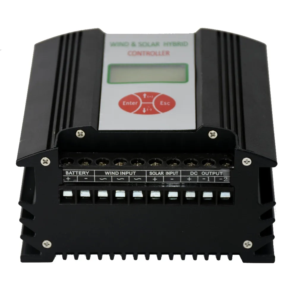 900W 24 V/48 V ветряной солнечный гибридный контроллер(600 Вт ветер+ 300 Вт Солнечный+ ЖК-дисплей дисплей)/гибридный регулятор зарядное устройство