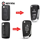 Модифицированный Чехол-книжка KEYYOU CE0523 для Citroen C2, C4, C5, Berlingo, Xsara, Picasso, Peugeot 306, 407, 807, Partner VA2HU83 23BTN