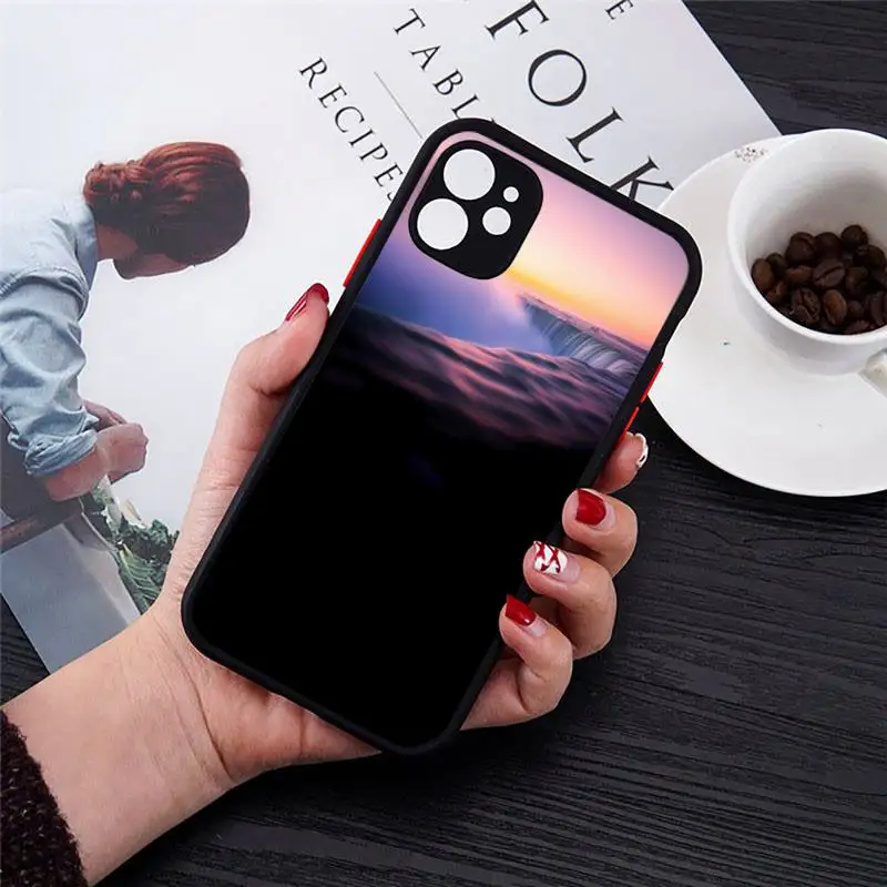 

Watercolor art painting ink wash simplicity Phone Case Matte Transparent for iPhone 11 12 7 8 s mini pro X XS XR MAX Plus cover