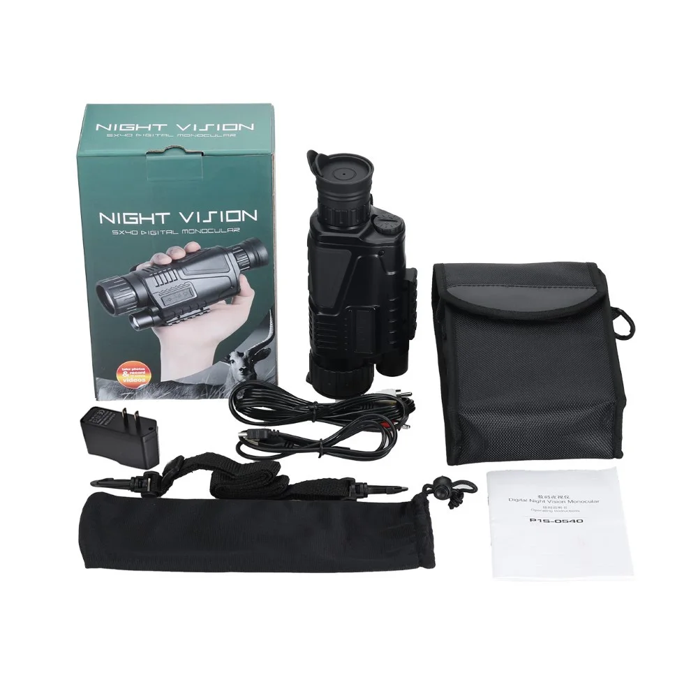 

Монокулярный телескоп ночного видения HD цифровой инфракрасный Монокуляр для съемки фото и видео Функция воспроизведения для охоты