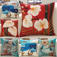 pillows woven case covers decor throw office cushion leaf home lotus gift linen