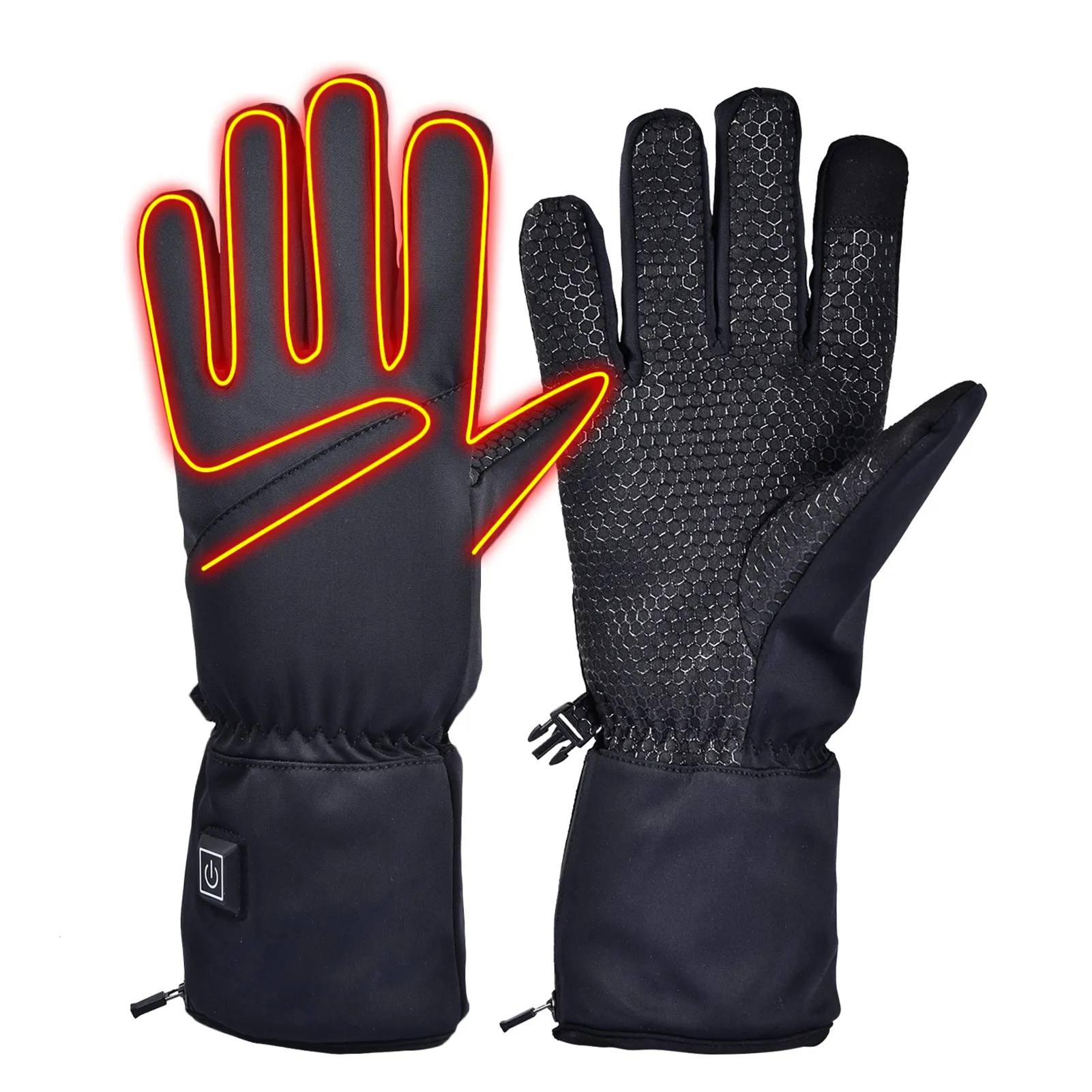 

Graphene Heating Gloves Non-slip Touch Screen Showerproof Three-speed Thermostat Men And Women Riding Outdoor Sports Warm Ski