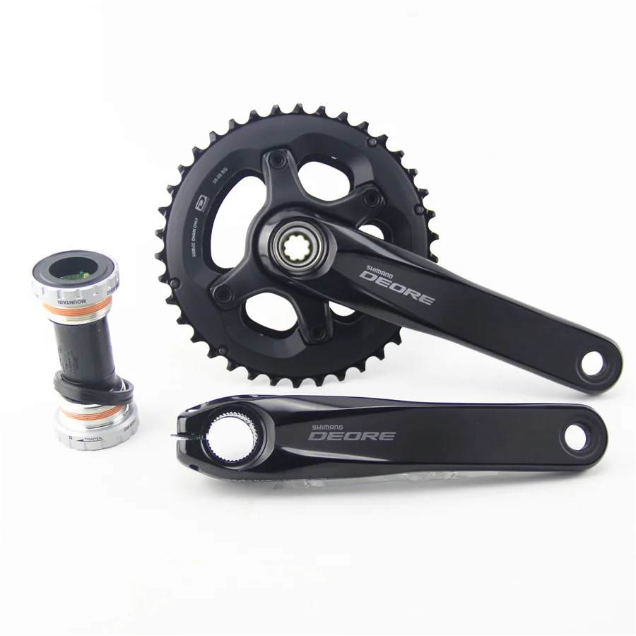 SHIMANO DEORE FC M6000 HOLLOWTECH II диаметра окружности болтов(M6000 2x10 3x10-Speed BB52 40-30-22T 28-38T 26-36T 170 мм 175 мм M610 диаметра окружности болтов
