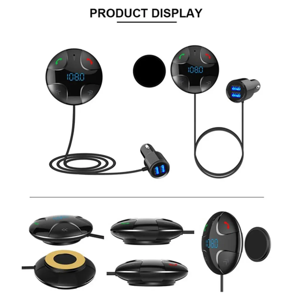 

Автомобильный bluetooth-ресивер Vehemo, гарнитура, стерео аудио 5 В/А, громкая связь, беспроводной Mp3 динамик, телефон, автомобильный музыкальный при...