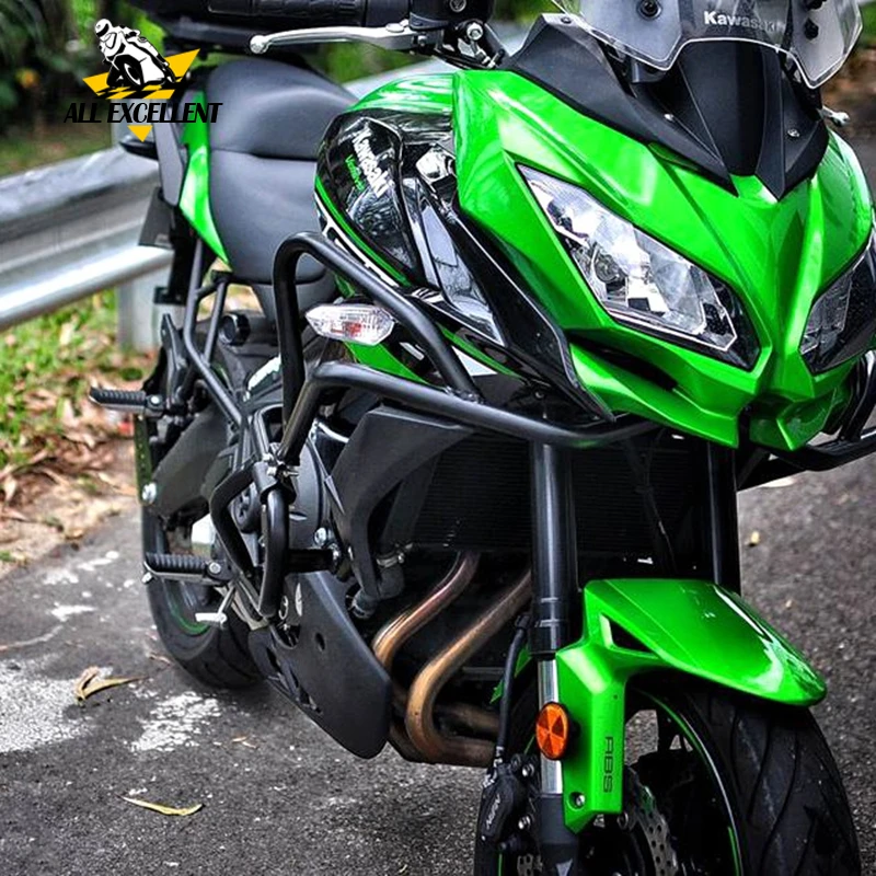 

Motorcycle Engine Guard Protector Bumper Upper Crash Bars For KAWASAKI Versys 650 KLE650 2015 2016 2017 2018 Black New Versys650