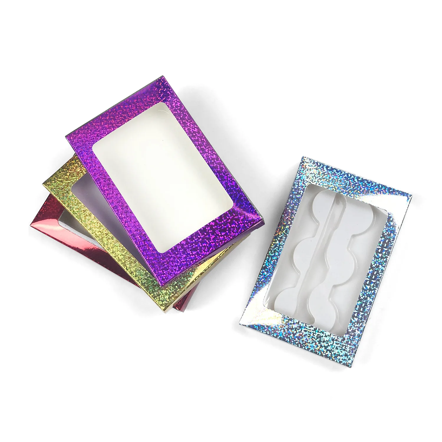 

NEW 10/20/50pcs wholesale paper eyelash packaging box five pairs lashes boxes packaging with tray for 10mm- 25mm mink eyelashes