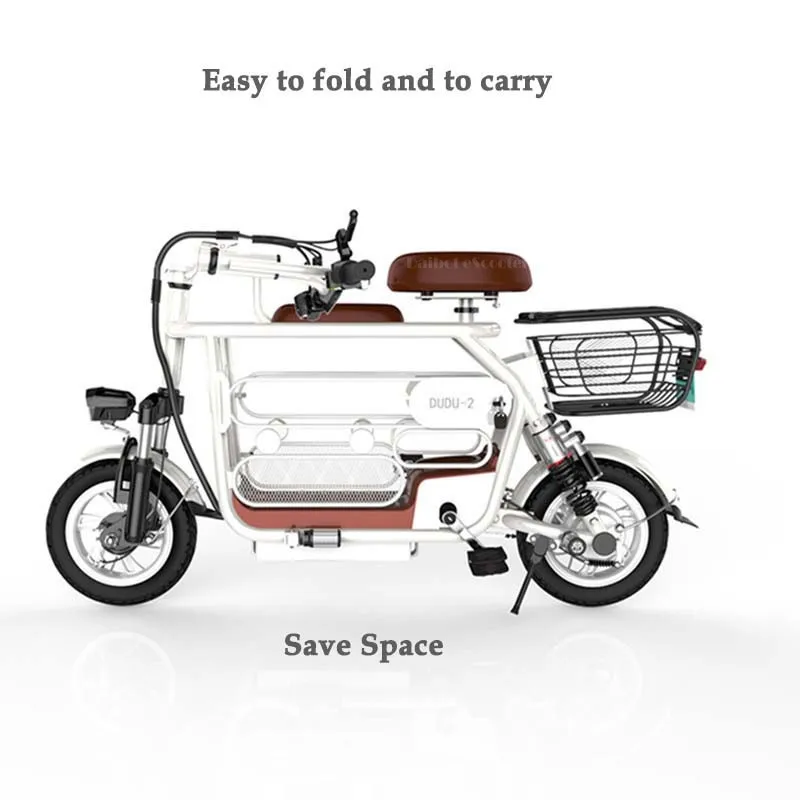 Портативный Электрический скутер 12 дюймовый двухколесный велосипед 48 в 400 Вт