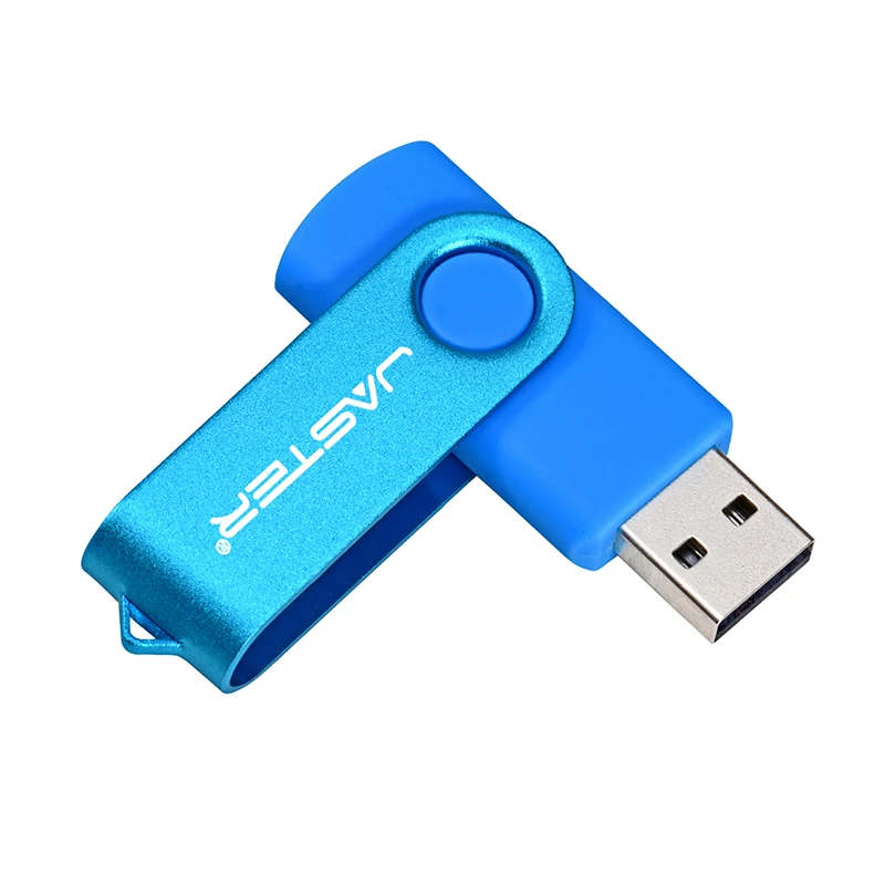 Синий JASTER новые USB флэш-накопители поворотный внешний Флешка 64 ГБ 32 ГБ 16 ГБ 8 ГБ 4 ГБ карта памяти usb необычный флеш-накопитель - Цвет: Синий