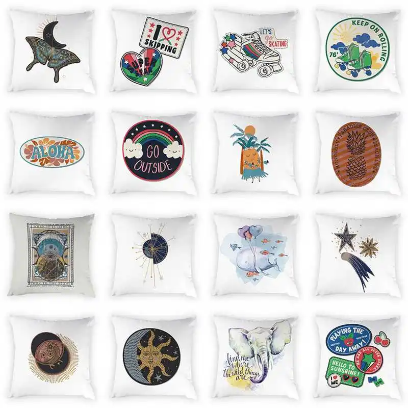 Персонализированный милый Чехол 45*45 см с изображением слона бабочки большого