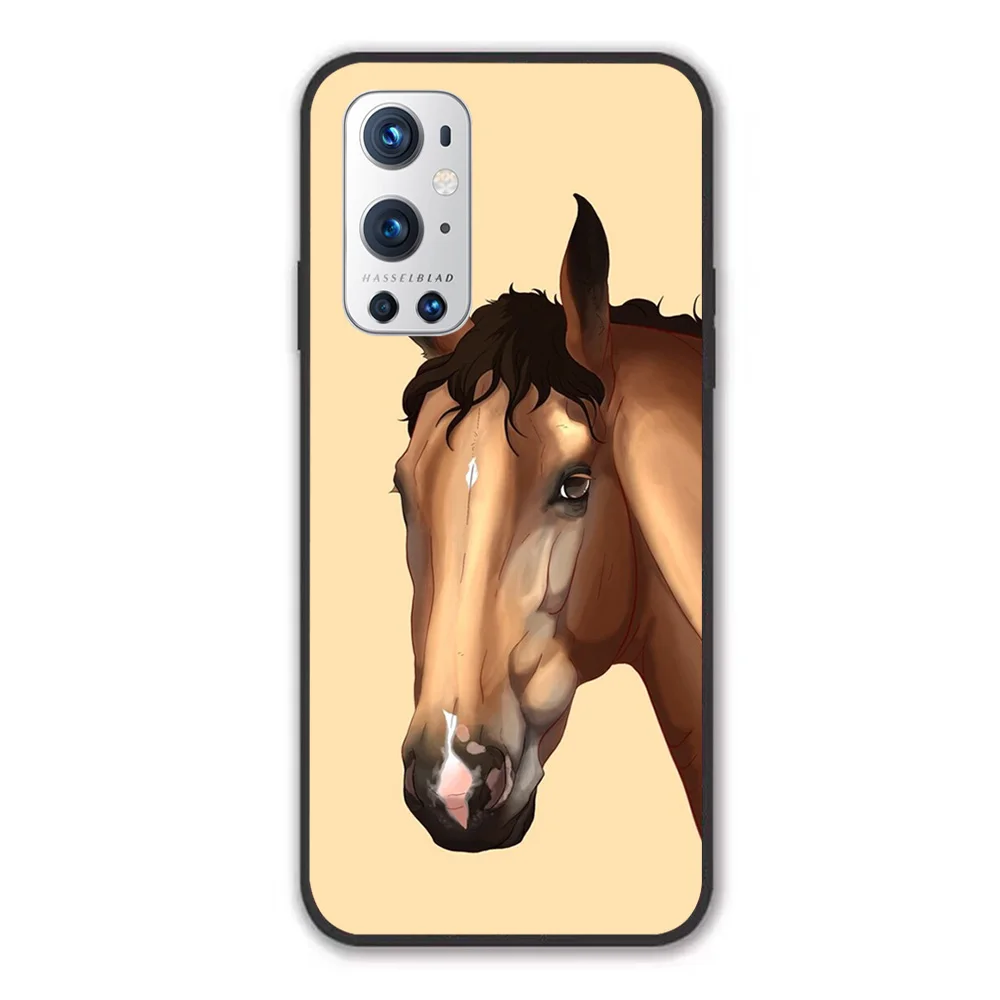 

For OnePlus Buckskin Horse Soft TPU Border OnePlus 7 7T 7Pro 8 8T 8Pro 9 9Pro Case
