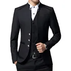 Пиджак и брюки мужские деловые, официальный костюм, модный пиджак и брюки, Размер 4XL, свадебные костюмы для мужчин, черный, 2019