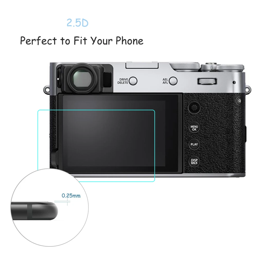 2 шт./упаковка защитная пленка для цифровой камеры FUJI Fujifilm X100V закаленное стекло с