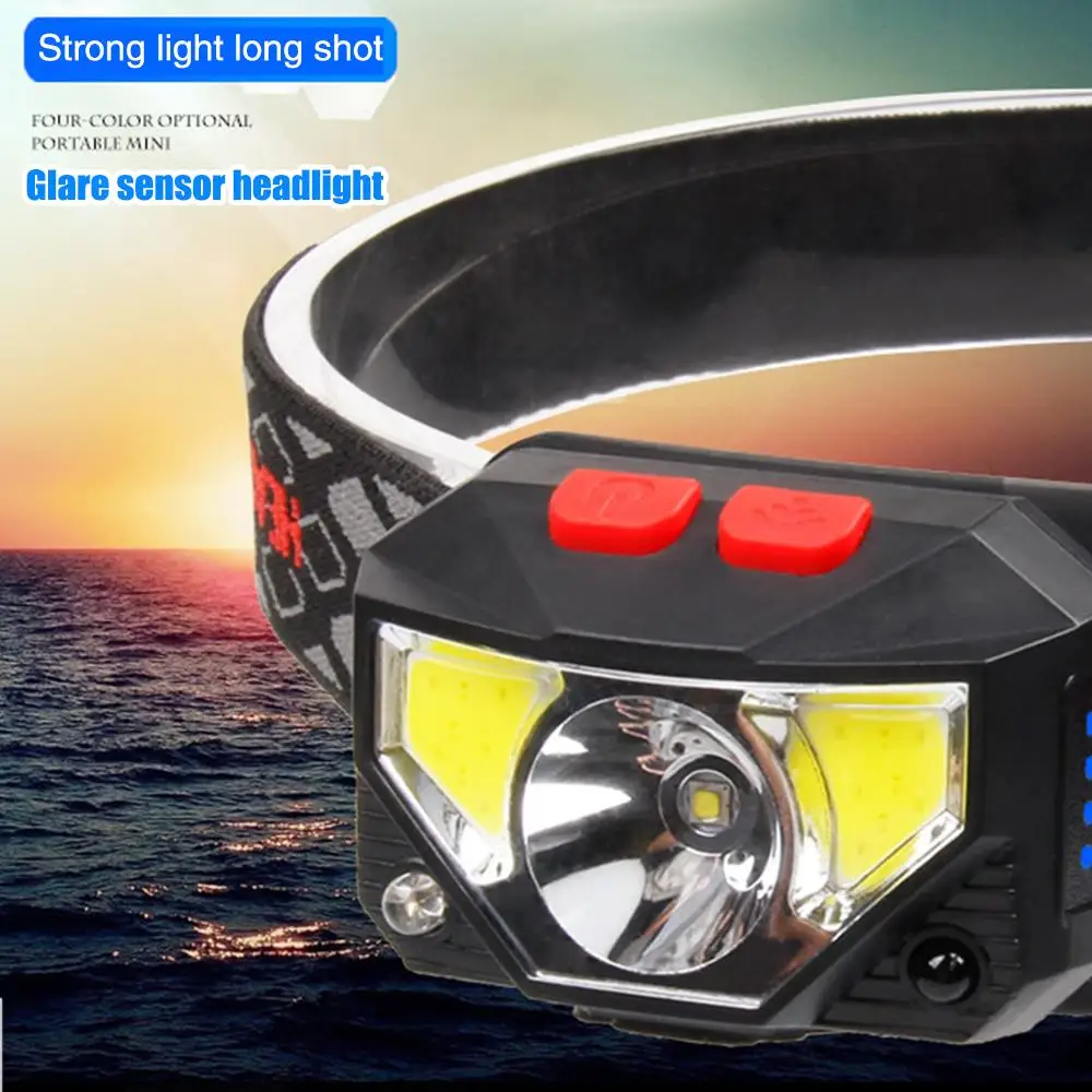 

Headlight Head Torch Lamp Headlamp Rechargeable Black 800LM Running Strong Light Camping Sporting Goods Fishing Hiking