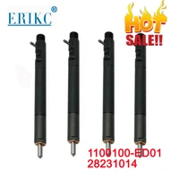 4pcs ed01 great wall hover h5 28231014 1100100ed01 common rail injectors 1100100 ed01 injector for diesel hover n5