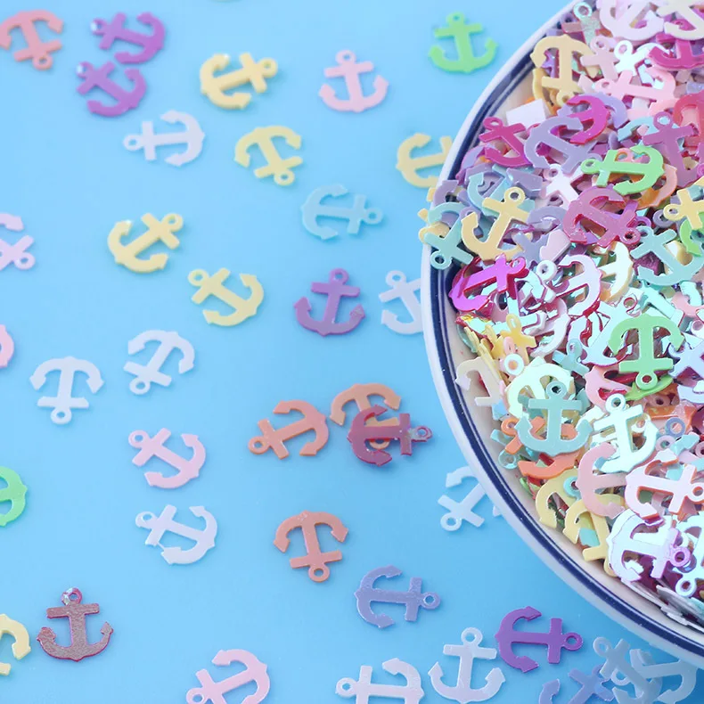 10 г/лот 8 мм якорь Форма ПВХ свободные тесьма с пайетками для шитья Ремесло